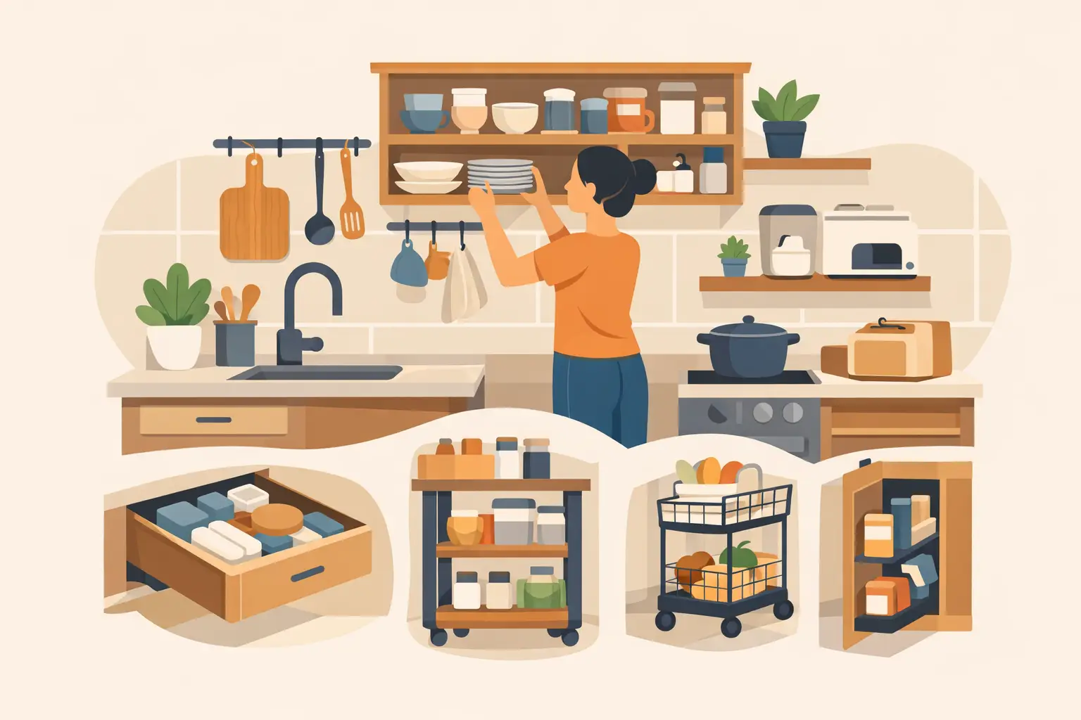 How to Organize Small Kitchen Spaces Well